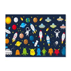 Big Set Cute Astronauts Space Planets Stars Aliens Rockets Ufo Constellations Satellite Moon Rover V Crystal Sticker (a4) by Hannah976