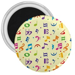 Seamless Pattern Musical Note Doodle Symbol 3  Magnets by Hannah976