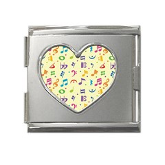 Seamless Pattern Musical Note Doodle Symbol Mega Link Heart Italian Charm (18mm) by Hannah976