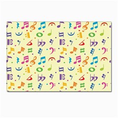 Seamless Pattern Musical Note Doodle Symbol Postcard 4 x 6  (pkg Of 10) by Hannah976