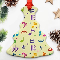 Seamless Pattern Musical Note Doodle Symbol Ornament (christmas Tree)  by Hannah976