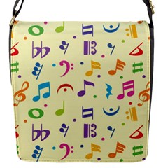 Seamless Pattern Musical Note Doodle Symbol Flap Closure Messenger Bag (s) by Hannah976