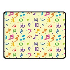 Seamless Pattern Musical Note Doodle Symbol Two Sides Fleece Blanket (small) by Hannah976