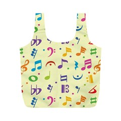 Seamless Pattern Musical Note Doodle Symbol Full Print Recycle Bag (m) by Hannah976