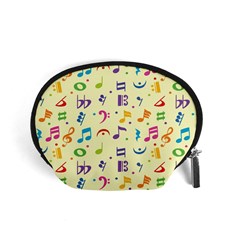 Seamless Pattern Musical Note Doodle Symbol Accessory Pouch (small) by Hannah976