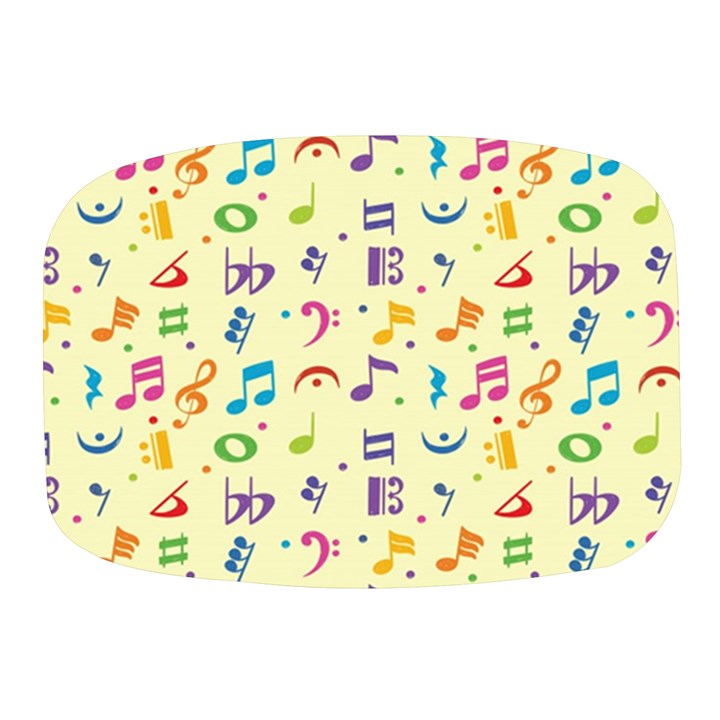 Seamless Pattern Musical Note Doodle Symbol Mini Square Pill Box