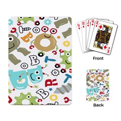 Seamless Pattern Vector With Funny Robots Cartoon Playing Cards Single Design (rectangle) by Hannah976