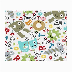 Seamless Pattern Vector With Funny Robots Cartoon Small Glasses Cloth (2 Sides) by Hannah976