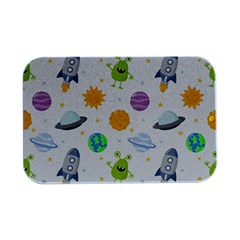 Seamless Pattern Cartoon Space Planets Isolated White Background Open Lid Metal Box (silver)   by Hannah976