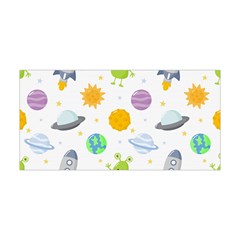 Seamless Pattern Cartoon Space Planets Isolated White Background Yoga Headband