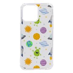 Seamless Pattern Cartoon Space Planets Isolated White Background Iphone 14 Pro Max Tpu Uv Print Case