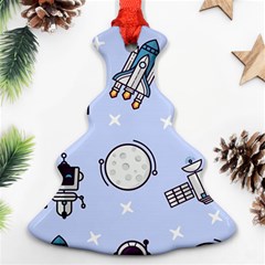 Seamless Pattern With Space Theme Ornament (christmas Tree)  by Hannah976