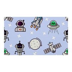 Seamless Pattern With Space Theme Banner And Sign 5  X 3 