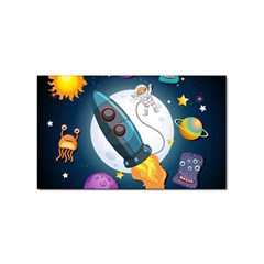 Spaceship Astronaut Space Sticker Rectangular (100 Pack) by Hannah976