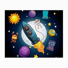 Spaceship Astronaut Space Small Glasses Cloth (2 Sides) by Hannah976