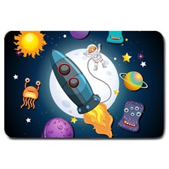 Spaceship Astronaut Space Large Doormat by Hannah976