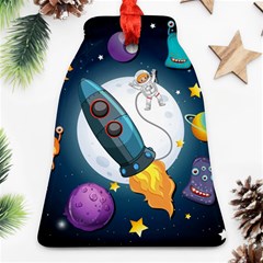 Spaceship Astronaut Space Bell Ornament (two Sides) by Hannah976