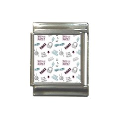 Music Themed Doodle Seamless Background Italian Charm (13mm) by Hannah976