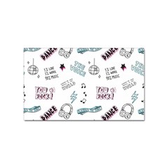 Music Themed Doodle Seamless Background Sticker (rectangular) by Hannah976