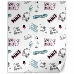 Music Themed Doodle Seamless Background Canvas 16  X 20  by Hannah976