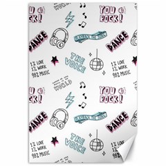 Music Themed Doodle Seamless Background Canvas 20  X 30  by Hannah976