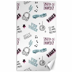 Music Themed Doodle Seamless Background Canvas 40  X 72 