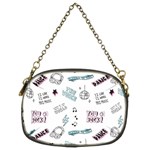 Music Themed Doodle Seamless Background Chain Purse (Two Sides) Back