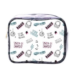 Music Themed Doodle Seamless Background Mini Toiletries Bag (one Side) by Hannah976