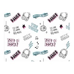 Music Themed Doodle Seamless Background Two Sides Premium Plush Fleece Blanket (mini) by Hannah976