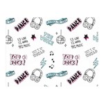 Music Themed Doodle Seamless Background Two Sides Premium Plush Fleece Blanket (Mini) 35 x27  Blanket Front