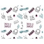 Music Themed Doodle Seamless Background Two Sides Premium Plush Fleece Blanket (Medium) 60 x50  Blanket Front