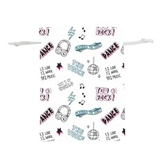 Music Themed Doodle Seamless Background Lightweight Drawstring Pouch (s) by Hannah976