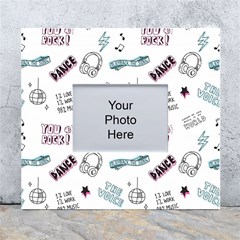 Music Themed Doodle Seamless Background White Wall Photo Frame 5  X 7  by Hannah976