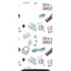 Music Themed Doodle Seamless Background Iphone 14 Pro Black Uv Print Case by Hannah976