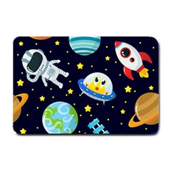 Space Seamless Pattern Illustration Small Doormat by Hannah976