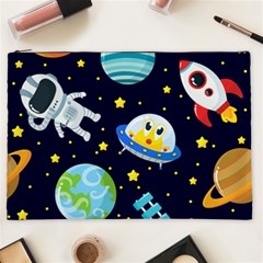 Space Seamless Pattern Illustration Cosmetic Bag (xxl) by Hannah976