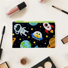 Space Seamless Pattern Illustration Cosmetic Bag (xs) by Hannah976