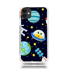 Space Seamless Pattern Illustration Iphone 11 Tpu Uv Print Case by Hannah976