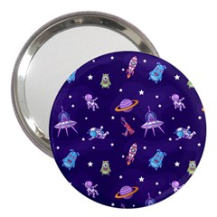 Space Seamless Pattern 3  Handbag Mirrors by Hannah976