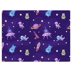 Space Seamless Pattern Two Sides Premium Plush Fleece Blanket (extra Small) by Hannah976