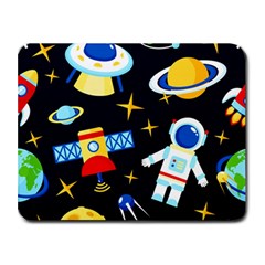 Space Seamless Pattern Cartoon Art Small Mousepad