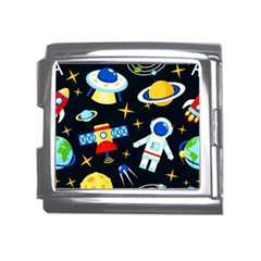 Space Seamless Pattern Cartoon Art Mega Link Italian Charm (18mm) by Hannah976