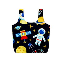 Space Seamless Pattern Cartoon Art Full Print Recycle Bag (s) by Hannah976