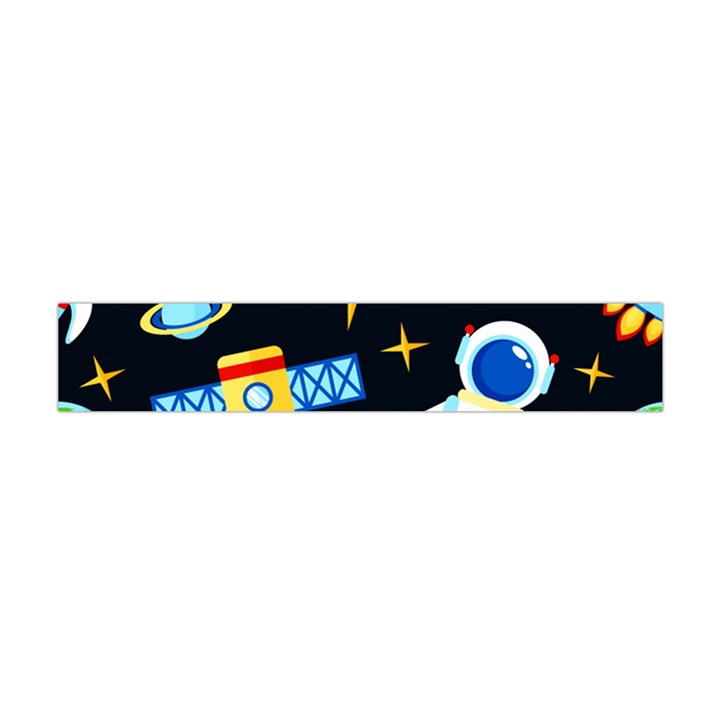 Space Seamless Pattern Cartoon Art Premium Plush Fleece Scarf (Mini)