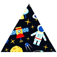 Space Seamless Pattern Cartoon Art Wooden Puzzle Triangle by Hannah976