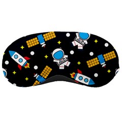 Seamless Adventure Space Vector Pattern Background Sleep Mask by Hannah976