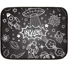 Vector Flat Space Design Background With Text Two Sides Fleece Blanket (mini) by Hannah976