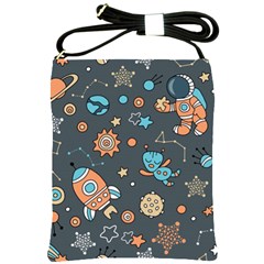 Space Seamless Pattern Art Shoulder Sling Bag by Hannah976