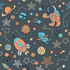 Space Seamless Pattern Art Play Mat (rectangle) by Hannah976