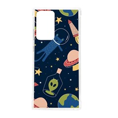 Seamless Pattern With Funny Aliens Cat Galaxy Samsung Galaxy Note 20 Ultra Tpu Uv Case by Hannah976